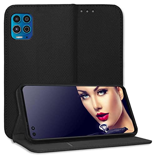 mtb more energy® Schutz-Tasche Smart Magnet kompatibel mit Motorola Moto G100 (6.7'') - schwarz - Bookstyle - Klapp-Cover Hülle Wallet Case von mtb more energy