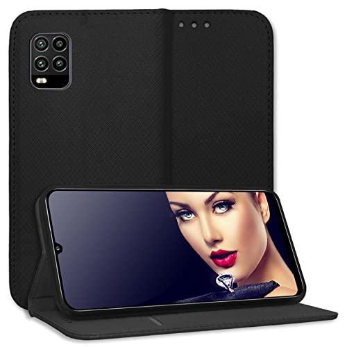 mtb more energy® Schutz-Tasche Smart Magnet kompatibel mit Xiaomi Mi 10 Lite 5G (6.57'') - schwarz - Bookstyle - Klapp-Cover Hülle Wallet Case von mtb more energy