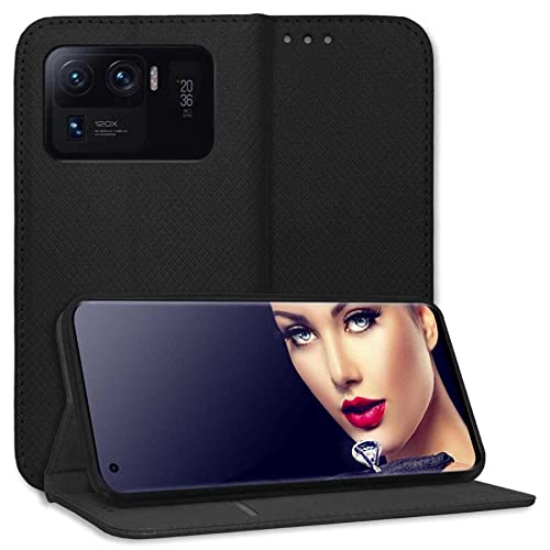 mtb more energy® Schutz-Tasche Smart Magnet kompatibel mit Xiaomi Mi 11 Ultra (6.81'') - schwarz - Bookstyle - Klapp-Cover Hülle Wallet Case von mtb more energy