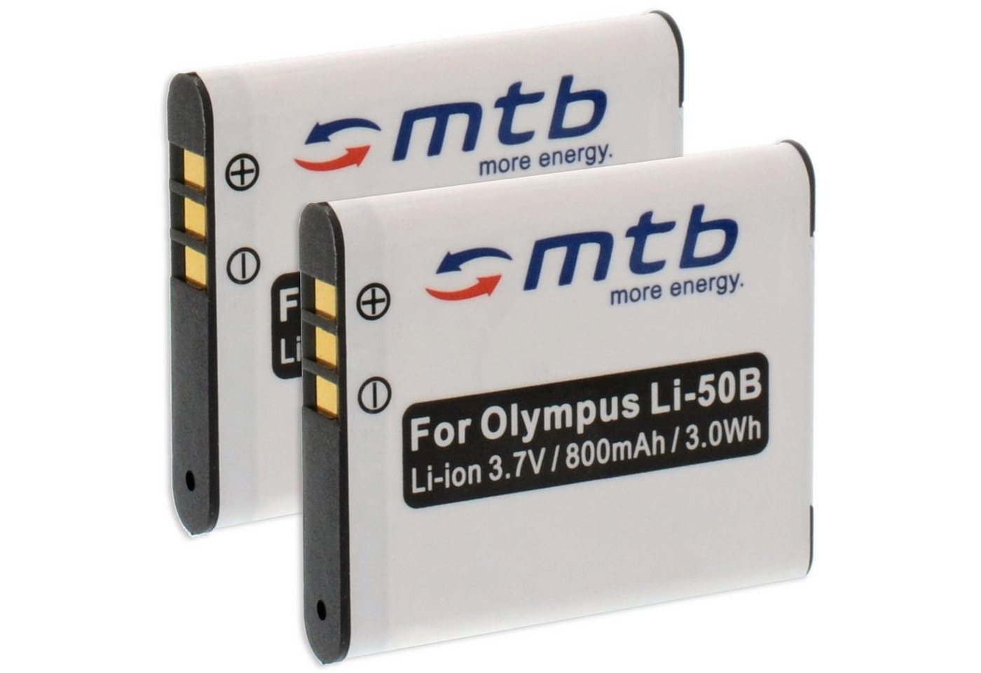 mtb more energy [BAT-081 - Li-Ion] Kamera-Akku kompatibel mit Akku-Typ Olympus Li-50b 800 mAh (3,7 V), passend für: Olympus D-750, D-755, D-760, D-780, DZ-100, DZ-105 // Olympus SH-21, SH-25MR // Olypmus SP-720UZ, SP-800UZ, SP-810UZ, SP-815UZ // Olympus SZ-10, SZ-11, SZ-14, SZ-15, SZ-16, SZ-20, SZ-30MR, SZ-31MR // Olympus VG… von mtb more energy