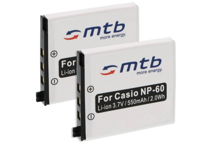 mtb more energy [BAT-088 - Li-Ion] Kamera-Akku kompatibel mit Akku-Typ Casio NP-60 550 mAh (3,7 V), passend für: Casio Exilim EX-FS10… von mtb more energy