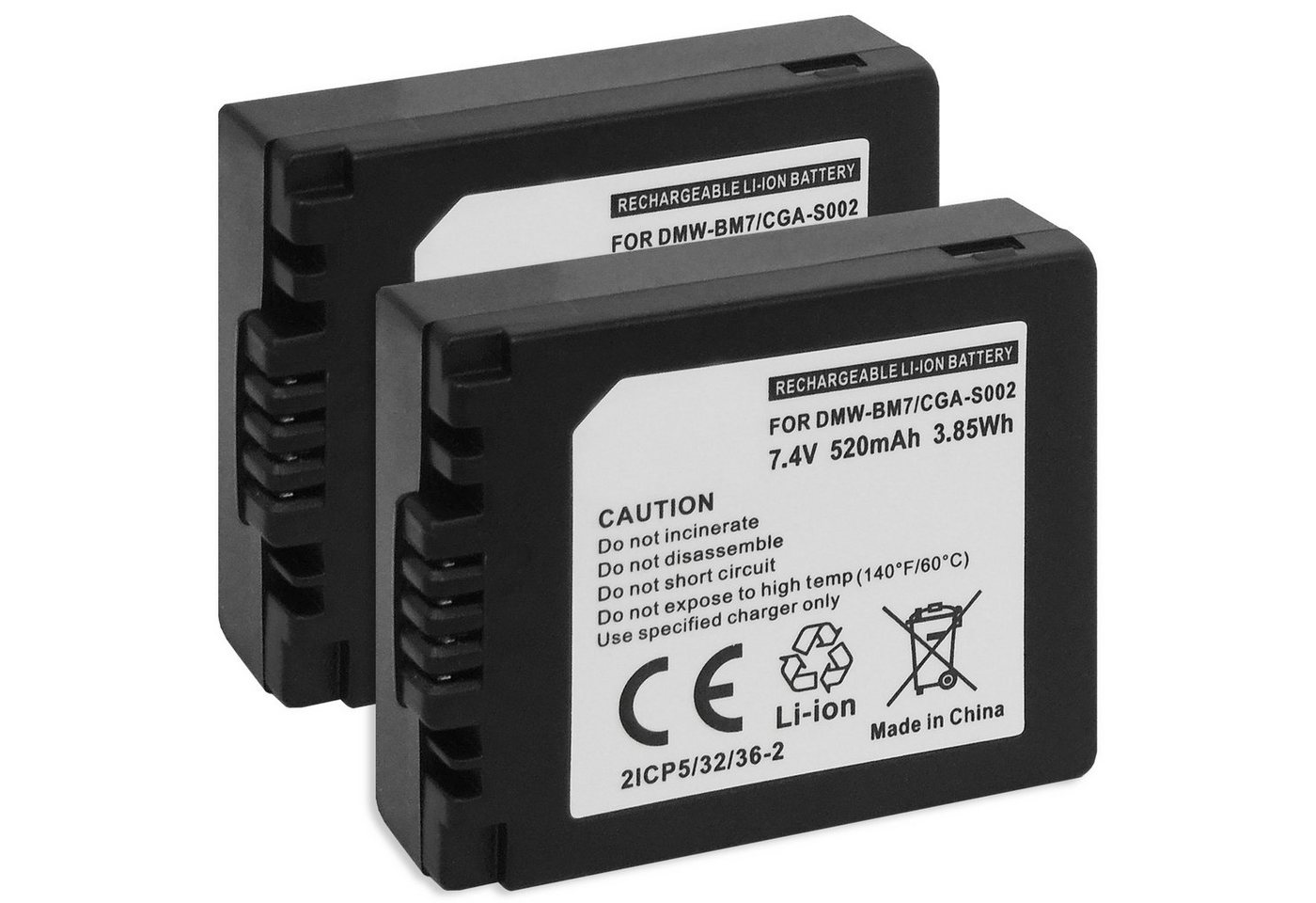 mtb more energy [BAT-280 - Li-Ion] Kamera-Akku kompatibel mit Akku-Typ Panasonic CGA-S002 / CGR-S002 / DMW-BM7 520 mAh (3,9 V), passend für: Panasonic Lumix DMC-FZ1, FZ2, FZ3, FZ4, FZ5, FZ10, FZ15, FZ20… von mtb more energy