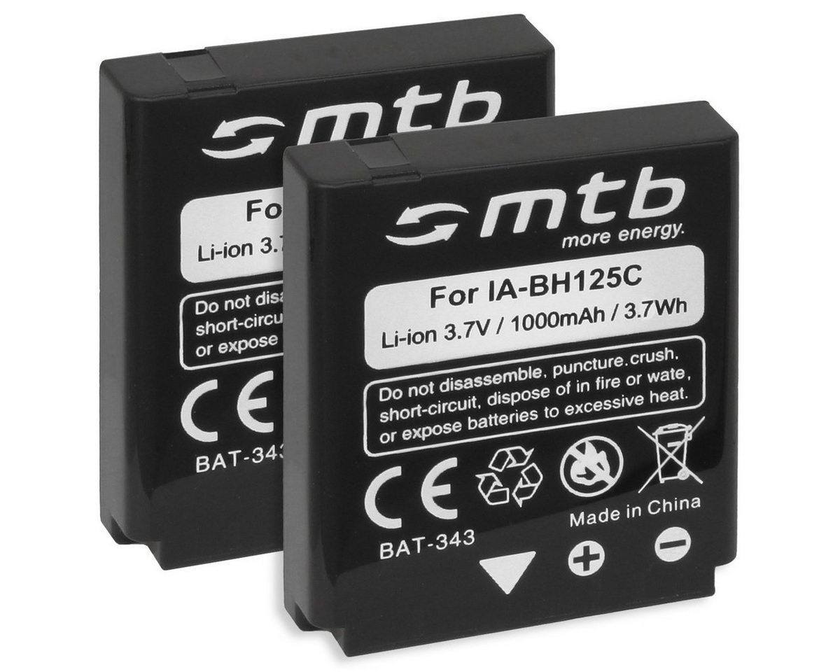 mtb more energy [BAT-343 - Li-Ion] Kamera-Akku kompatibel mit Akku-Typ Samsung IA-BH125C 1050 mAh (3,7 V), passend für: Samsung HMX-R10… von mtb more energy