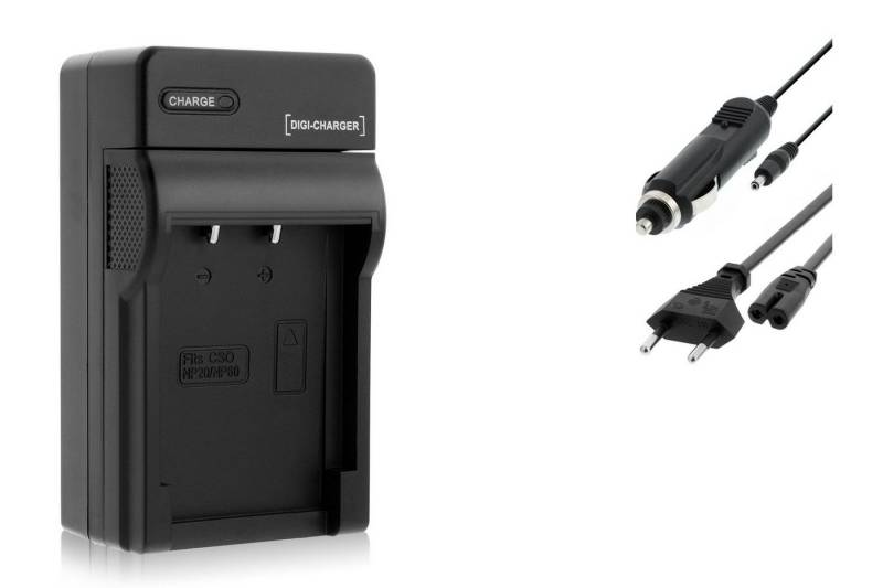 mtb more energy Ladegerät BLACK für Akku-Typ: Casio NP-60, NP60 Kamera-Ladegerät (600 mA, für Akku-Typ: Casio NP-60, NP60, 4,2V, für Akku-Typ: Casio NP-60, NP60) von mtb more energy