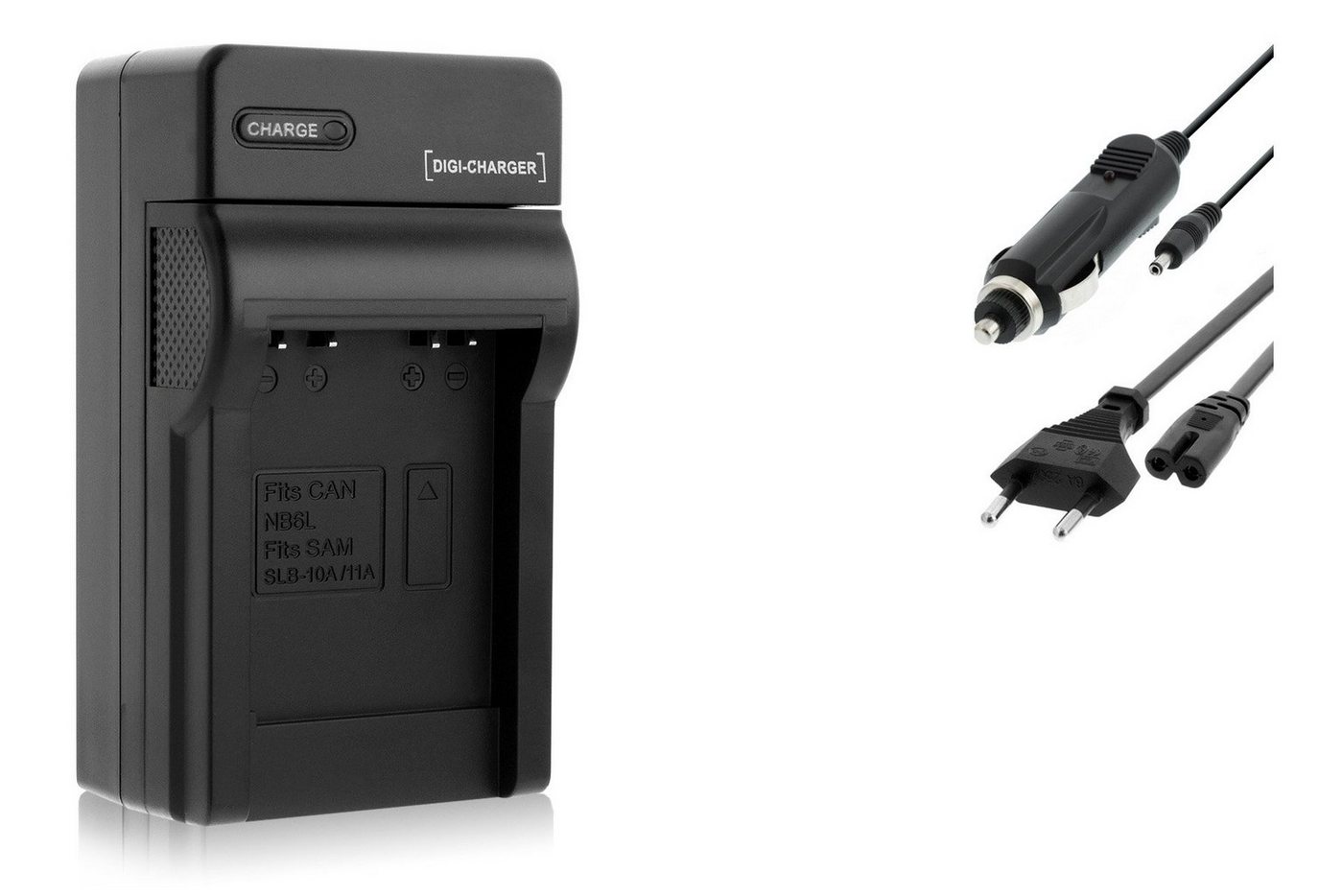 mtb more energy Ladegerät BLACK für Akku-Typ: Samsung SLB-10A, SLB10A Kamera-Ladegerät (600 mA, für Akku-Typ: Samsung SLB-10A, SLB10A, 4,2V, für Akku-Typ: Samsung SLB-10A, SLB10A) von mtb more energy