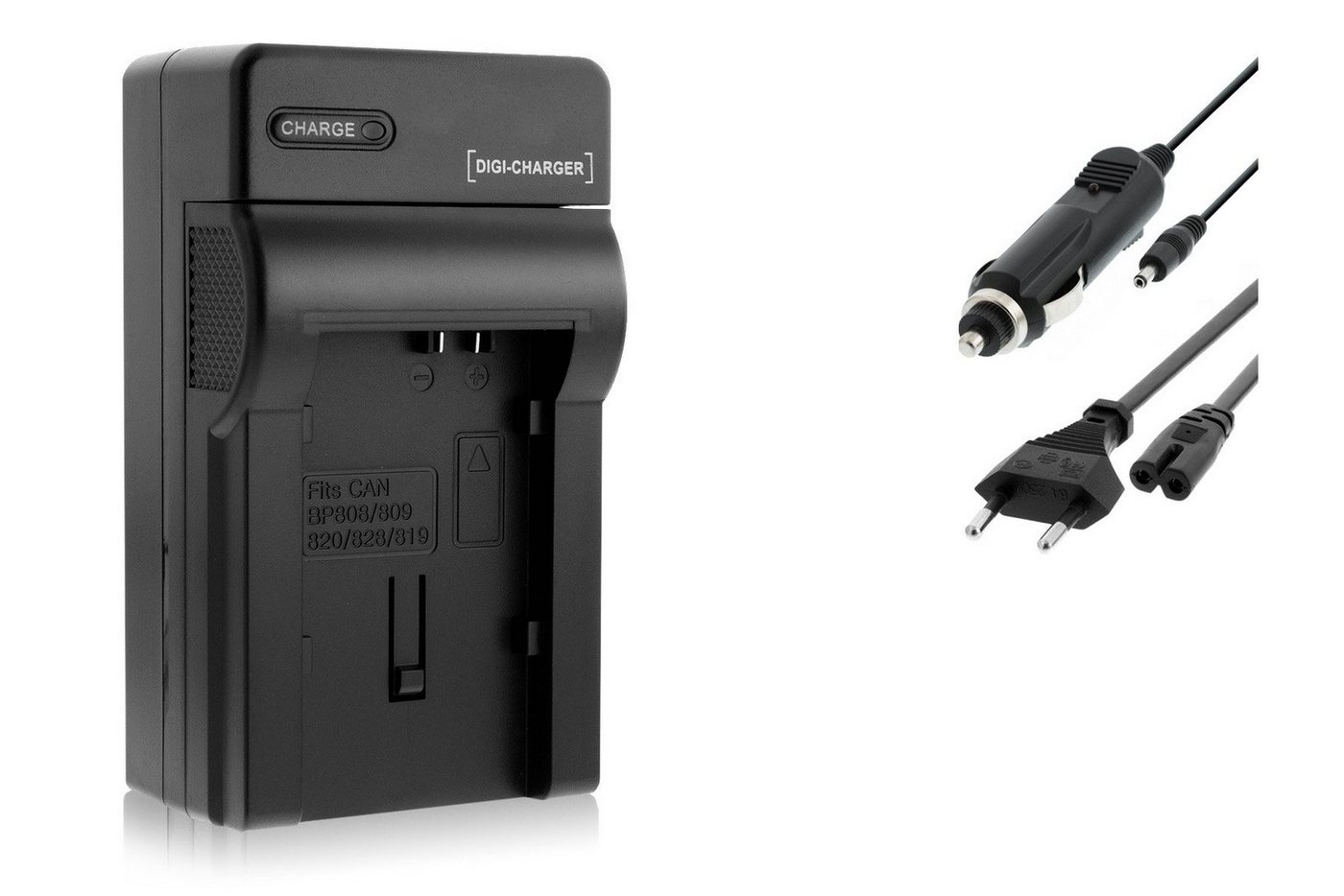 mtb more energy Ladegerät BLACK für Akku-Typ: Canon BP-808, BP808 Kamera-Ladegerät (600 mA, für Akku-Typ: Canon BP-808, BP808, 8,4V, für Akku-Typ: Canon BP-808, BP808) von mtb more energy