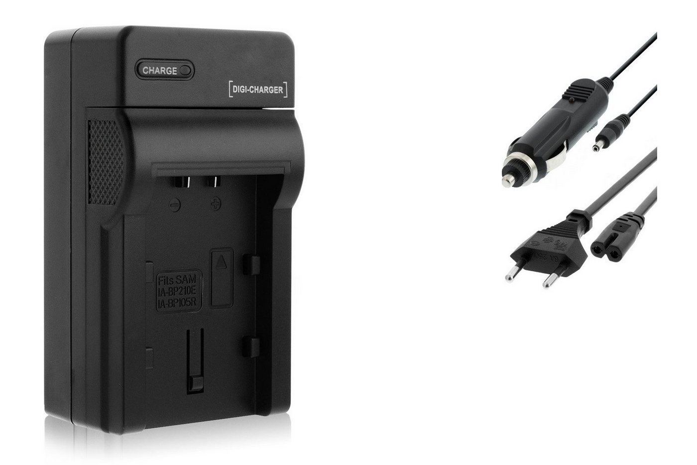 mtb more energy Ladegerät BLACK für Akku-Typ: Samsung IA-BP105, IA-BP210, IA-BP420 Kamera-Ladegerät (600 mA, für Akku-Typ: Samsung IA-BP105, IA-BP210, IA-BP420, 4,2V, für Akku-Typ: Samsung IA-BP105, IA-BP210, IA-BP420) von mtb more energy