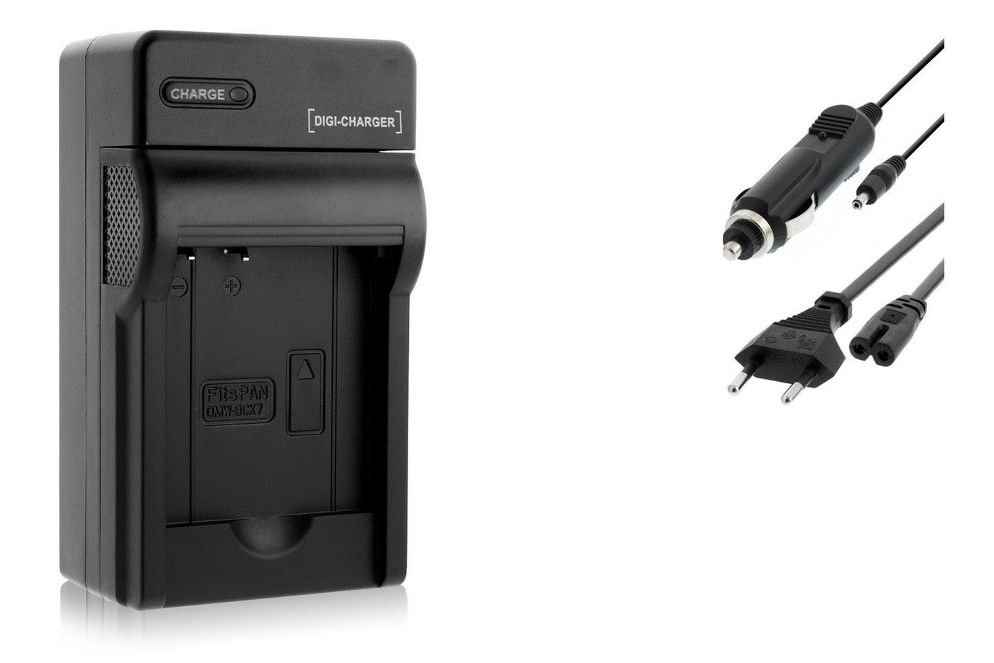 mtb more energy [DCL-634] Kamera-Ladegerät (600 mA, für Akku-Typ: Panasonic DMW-BCK7, DMW-BCK7E, NCA-YN101H, NCA-YN101G, passend für: Panasonic Lumix DMC-FH2, FH4, FH5, FH6, FH7, FH8, FH24, F) von mtb more energy