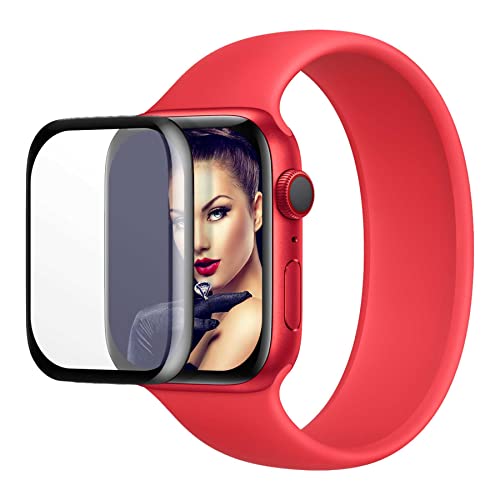 mtb more energy Display Protector kompatibel mit Apple Watch 4, 5, 6, SE 44mm - Curved Tempered Glass Hybrid Technology - schützt vor Kratzern und Schlägen - Glasfolie Schutzglas Schutzfolie von mtb more energy