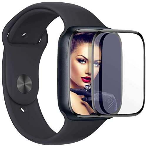 mtb more energy Display Protector kompatibel mit Apple Watch 7, Watch 8 45mm - Curved Tempered Glass Hybrid Technology - schützt vor Kratzern und Schlägen - Glasfolie Schutzglas Schutzfolie von mtb more energy