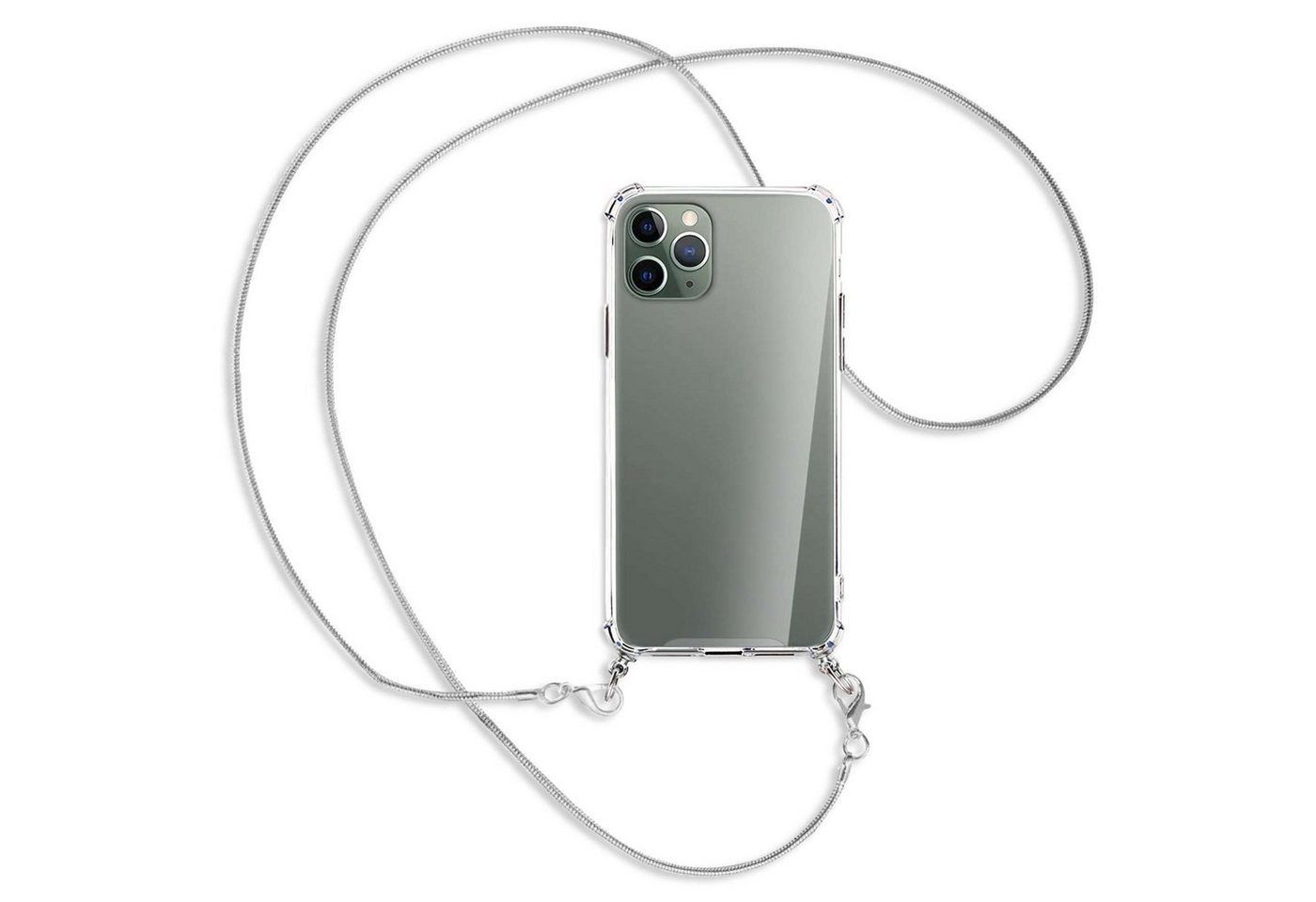 mtb more energy Handykette für Apple iPhone 11 Pro (A2215, 5.8) [MK], Umhängehülle mit Metallkette [NC-090-MK] von mtb more energy