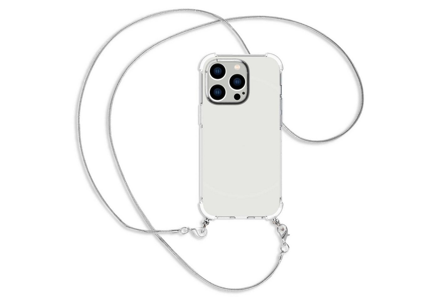 mtb more energy Handykette für Apple iPhone 14 Pro (6.1) [MK], Umhängehülle mit Metallkette [NC-602-MK] von mtb more energy