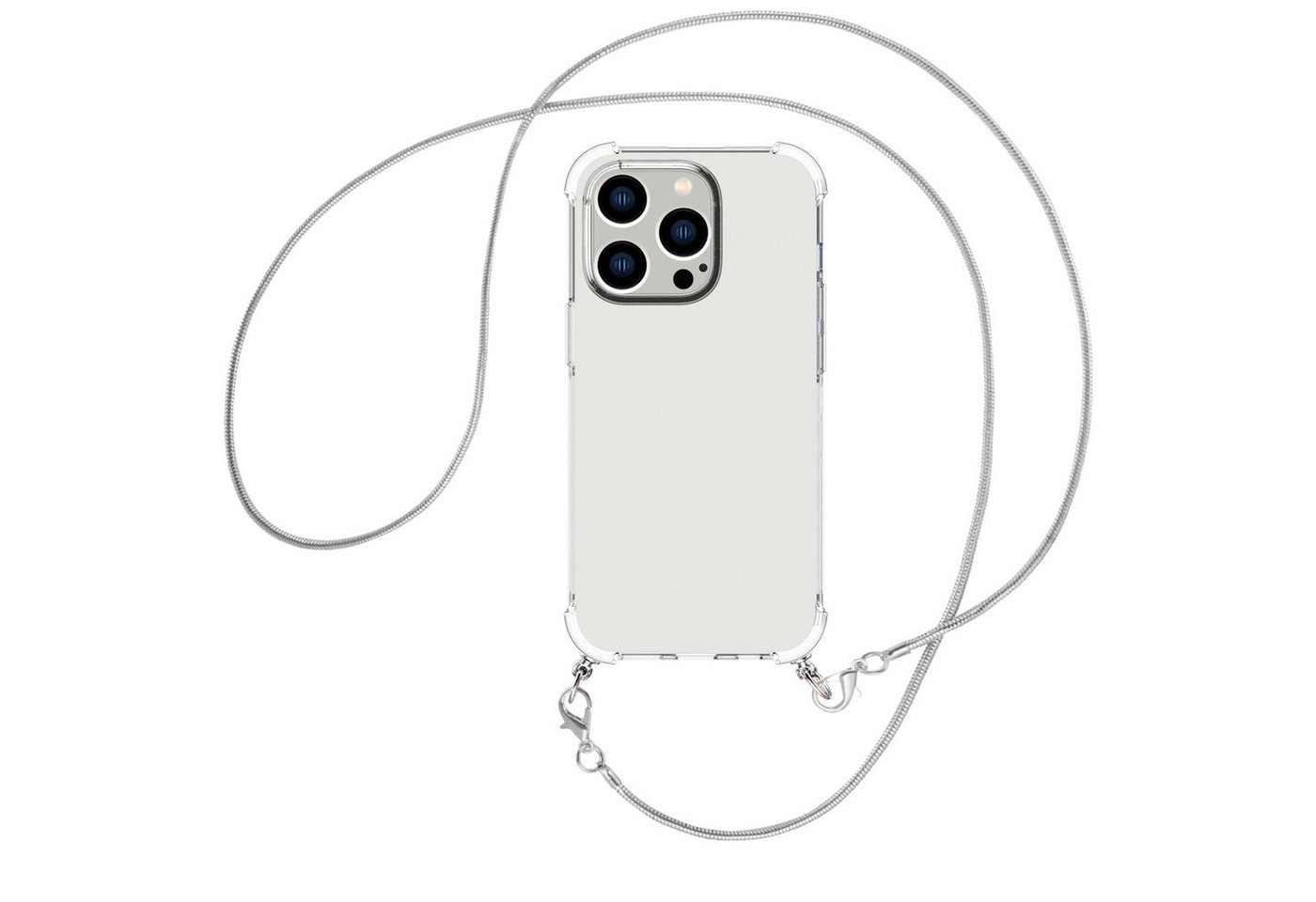 mtb more energy Handykette für Apple iPhone 15 Pro [MK], Umhängehülle mit Metallkette [NC-751-MK] von mtb more energy