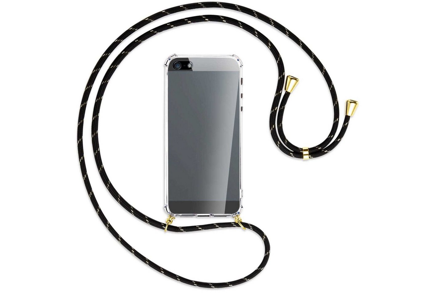 mtb more energy Handykette für Apple iPhone 5, 5S, SE (4.0) [G], Umhängehülle mit Band [NC-027-G] von mtb more energy