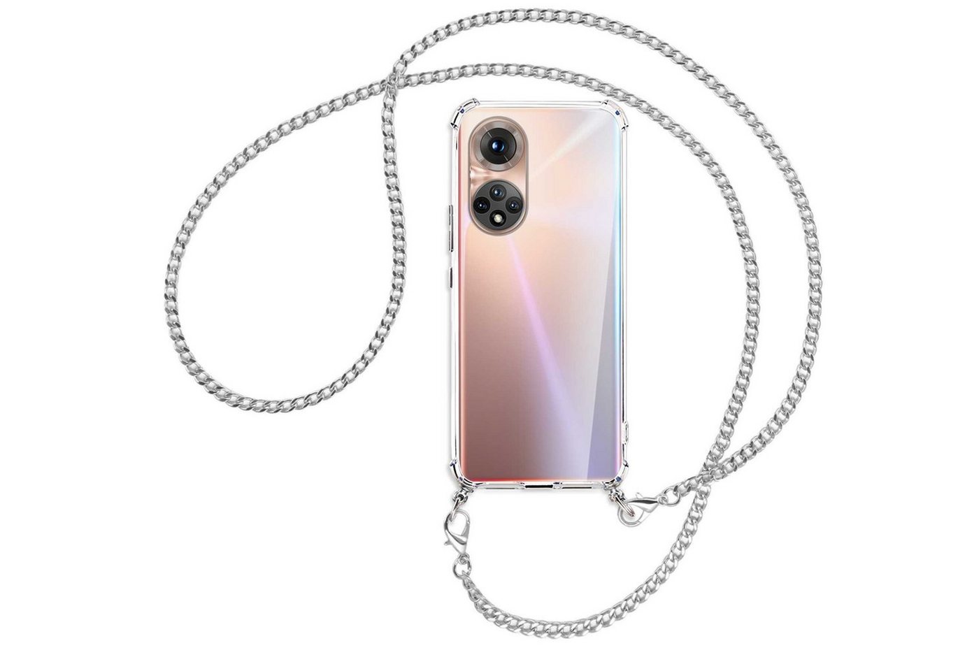 mtb more energy Handykette für Honor 50 (NTH-AN00), Huawei nova 9 (6.57) [MK], Umhängehülle mit Metallkette [NC-457-MK] von mtb more energy