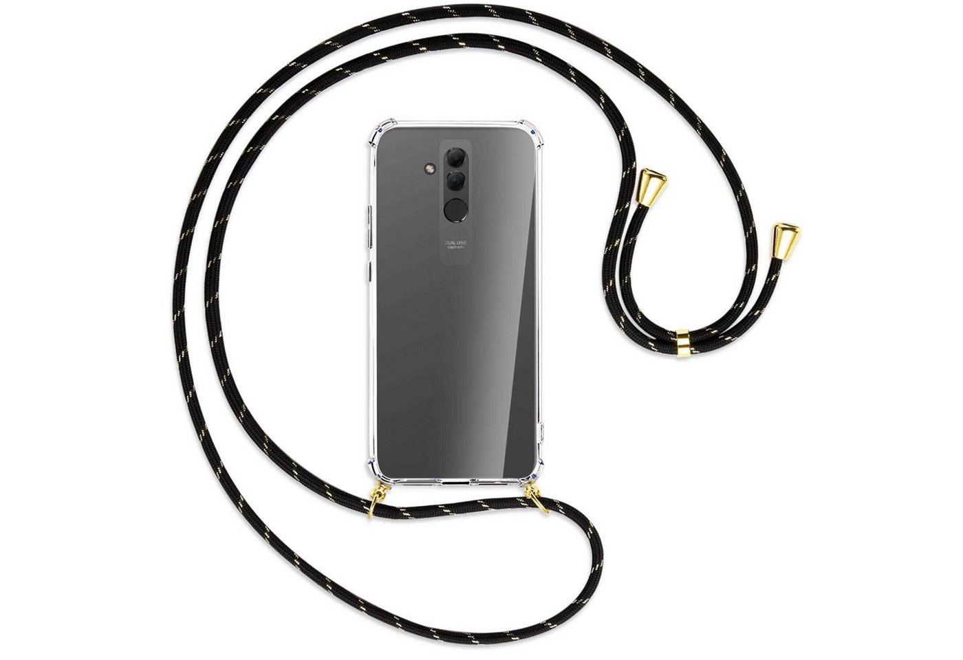 mtb more energy Handykette für Huawei Mate 20 lite (SNE-LX1, LX2, LX3, 6.3) [G], Umhängehülle mit Band [NC-067-G] von mtb more energy