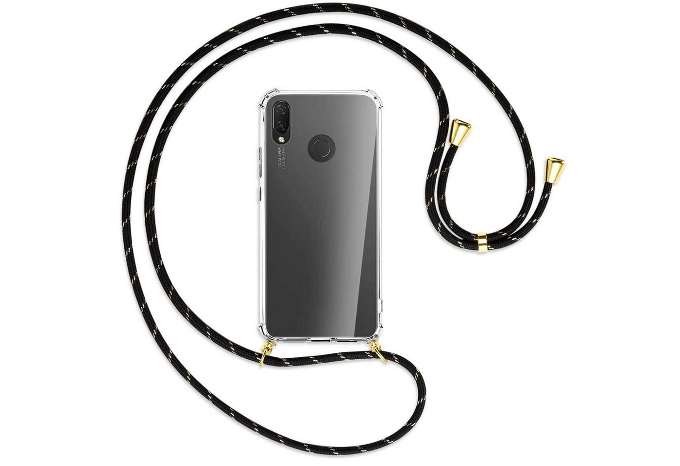 mtb more energy Handykette für Huawei P Smart Plus, Huawei nova 3 / 3i [G], Umhängehülle mit Band [NC-078-G] von mtb more energy