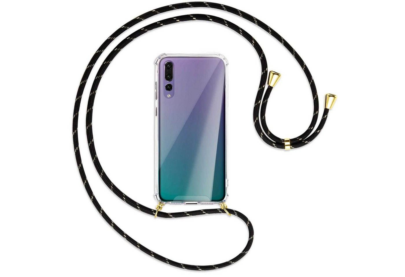 mtb more energy Handykette für Huawei P20 Pro (CLT-L04,L09,L29, 6.1) [G], Umhängehülle mit Band [NC-033-G] von mtb more energy