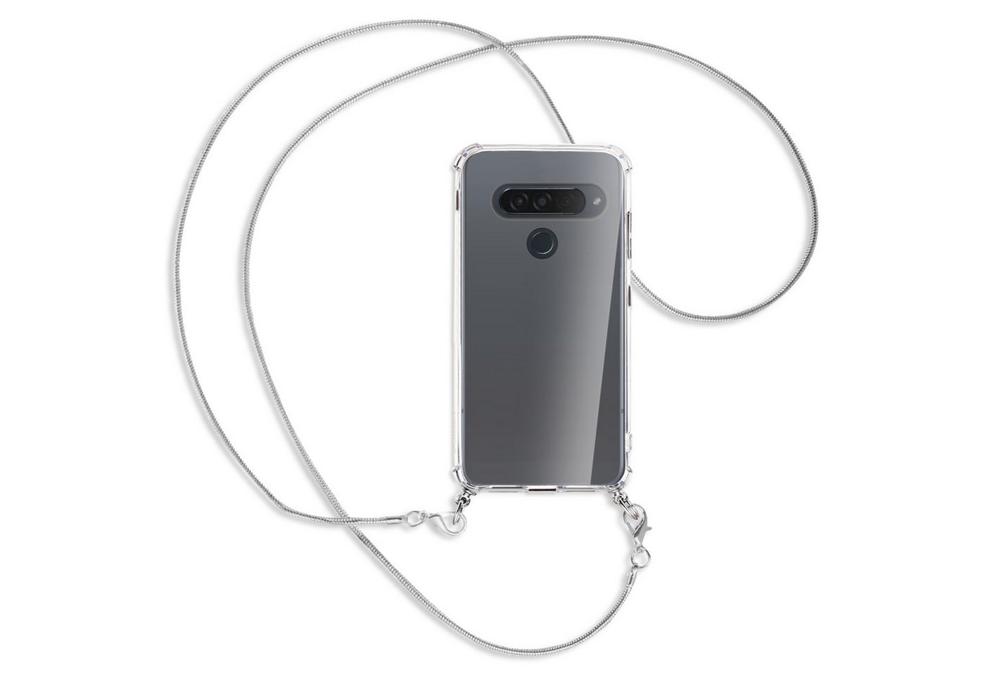 mtb more energy Handykette für LG G8S ThinQ [NC-264-MK], Umhängehülle mit Metallkette [NC-264-MK] von mtb more energy