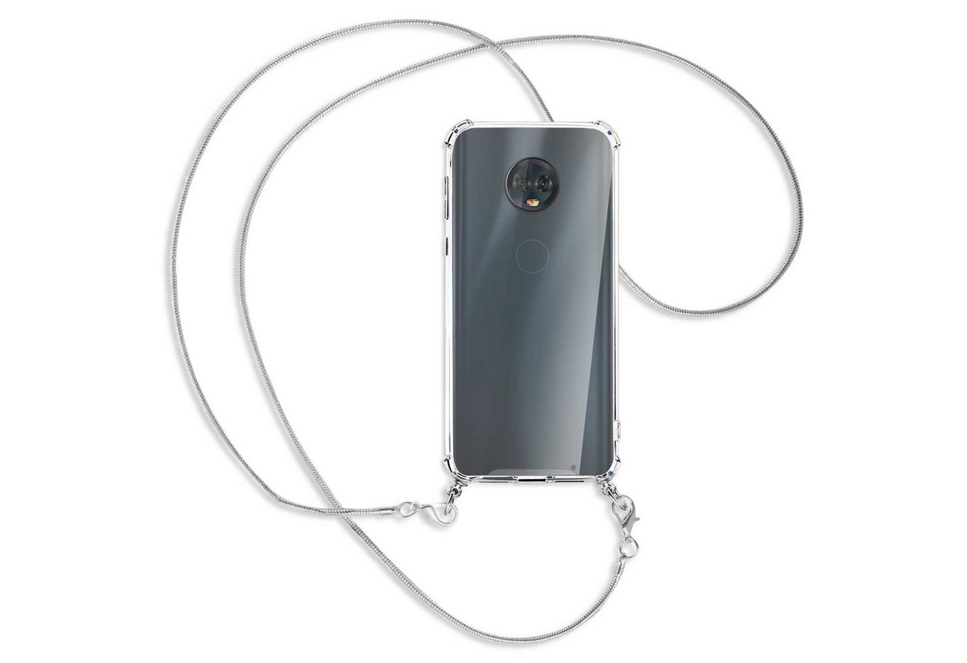 mtb more energy Handykette für Lenovo / Motorola Moto G6 Plus (5.9) [MK], Umhängehülle mit Metallkette [NC-048-MK] von mtb more energy