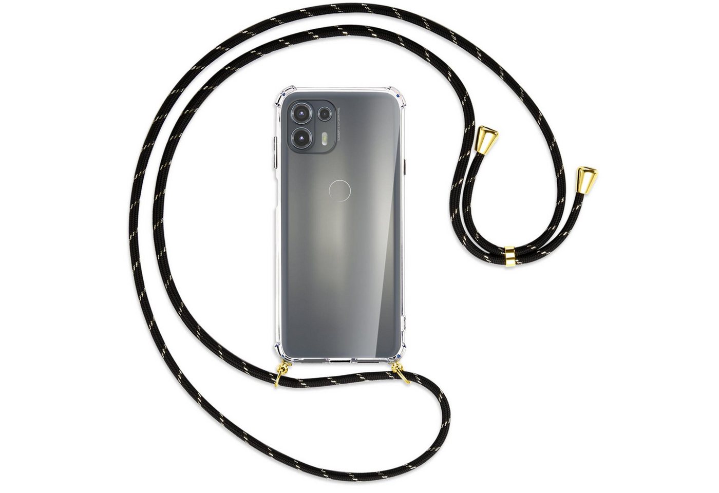 mtb more energy Handykette für Motorola Edge 20 Lite (XT2153-1) [NC-472-G], Umhängehülle mit Band [NC-472-G] von mtb more energy