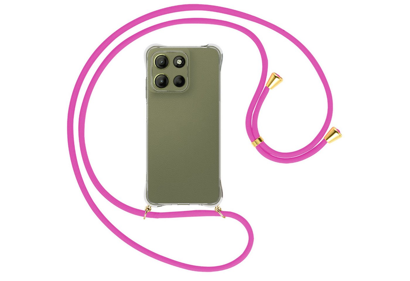 mtb more energy Handykette für Motorola Moto G15 [NC-945-G], Umhängehülle mit Band [NC-945-G] von mtb more energy