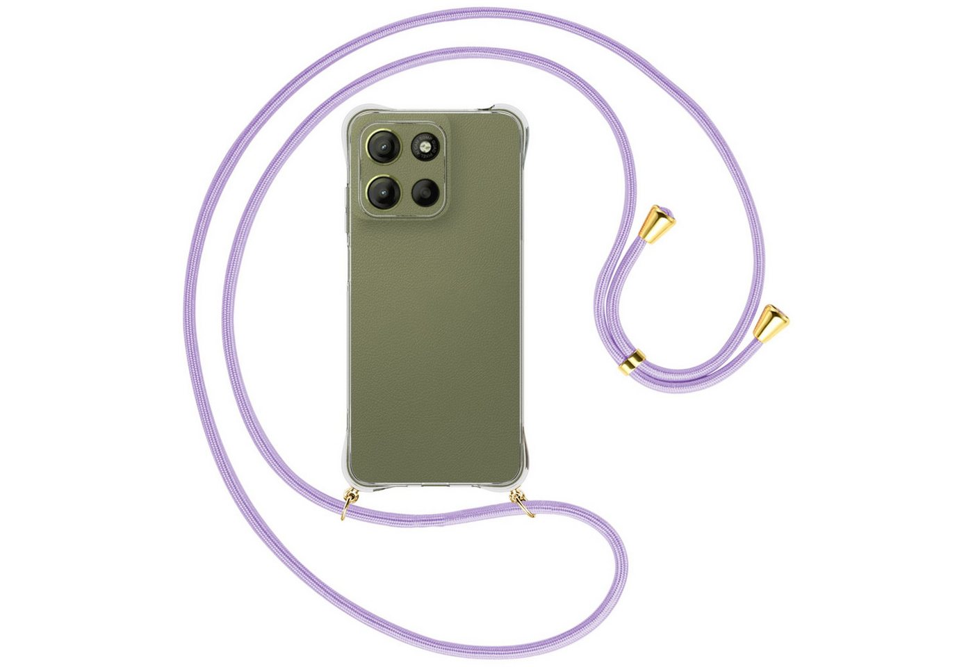 mtb more energy Handykette für Motorola Moto G15 [NC-945-G], Umhängehülle mit Band [NC-945-G] von mtb more energy
