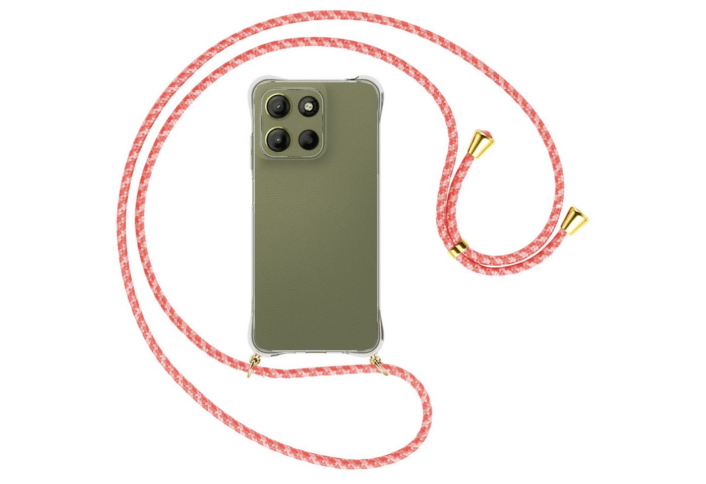 mtb more energy Handykette für Motorola Moto G15 [NC-945-G], Umhängehülle mit Band [NC-945-G] von mtb more energy
