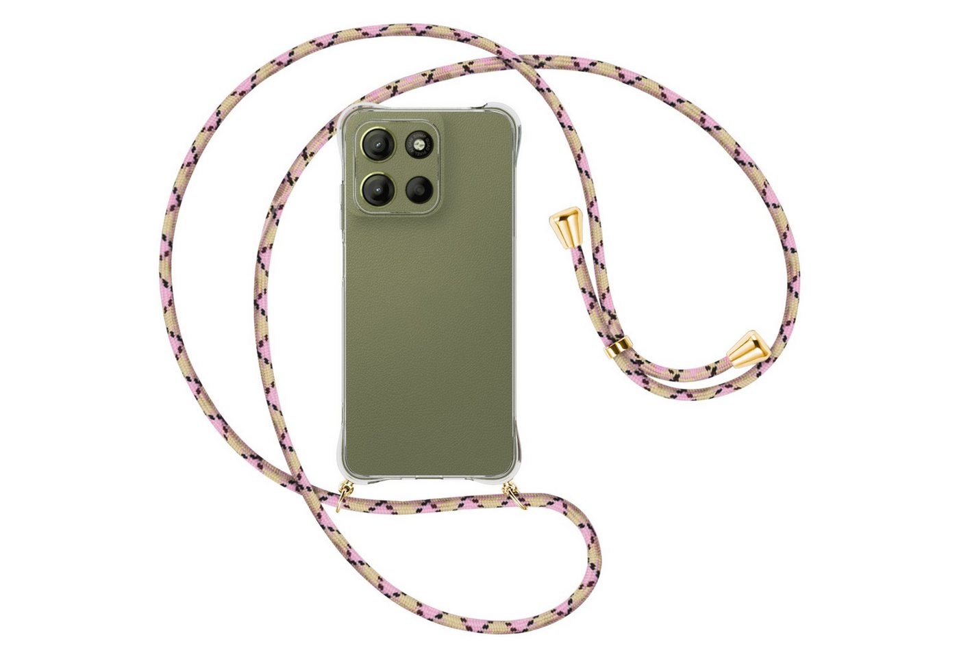 mtb more energy Handykette für Motorola Moto G15 [NC-945-G], Umhängehülle mit Band [NC-945-G] von mtb more energy