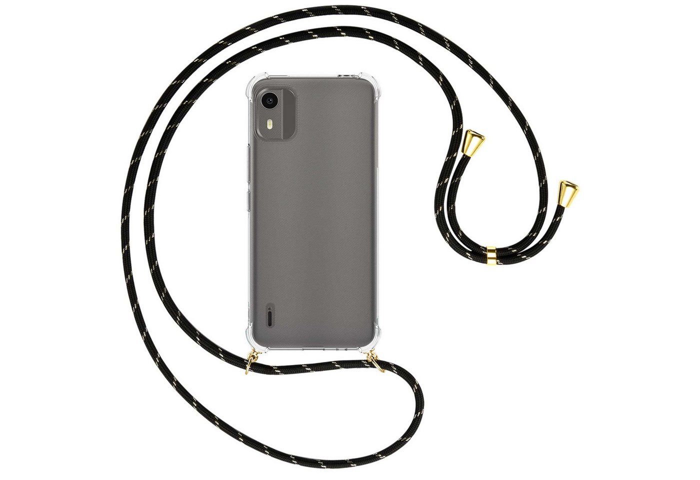 mtb more energy Handykette für Nokia C12, Nokia C12 Pro (6.3) [NC-702-G], Umhängehülle mit Band [NC-702-G] von mtb more energy