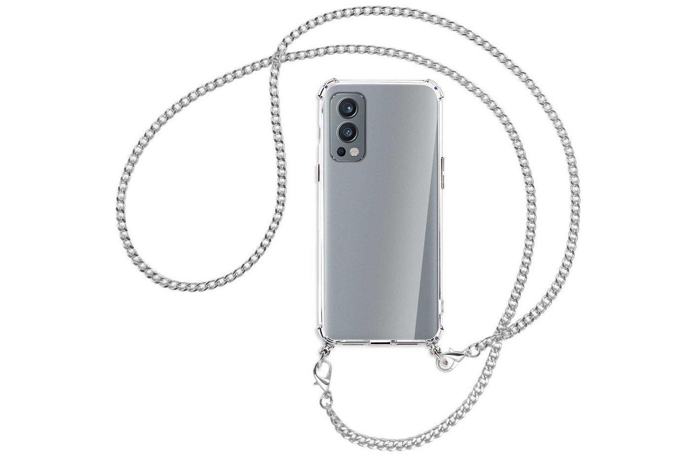 mtb more energy Handykette für OnePlus Nord 2 5G (6.43) [MK], Umhängehülle mit Metallkette [NC-467-MK] von mtb more energy