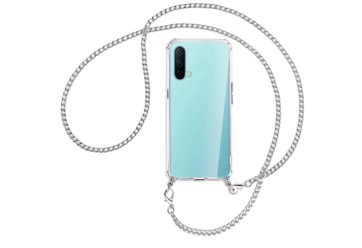 mtb more energy Handykette für OnePlus Nord CE 5G (Nord Core Edition 5G) [MK], Umhängehülle mit Metallkette [NC-465-MK] von mtb more energy