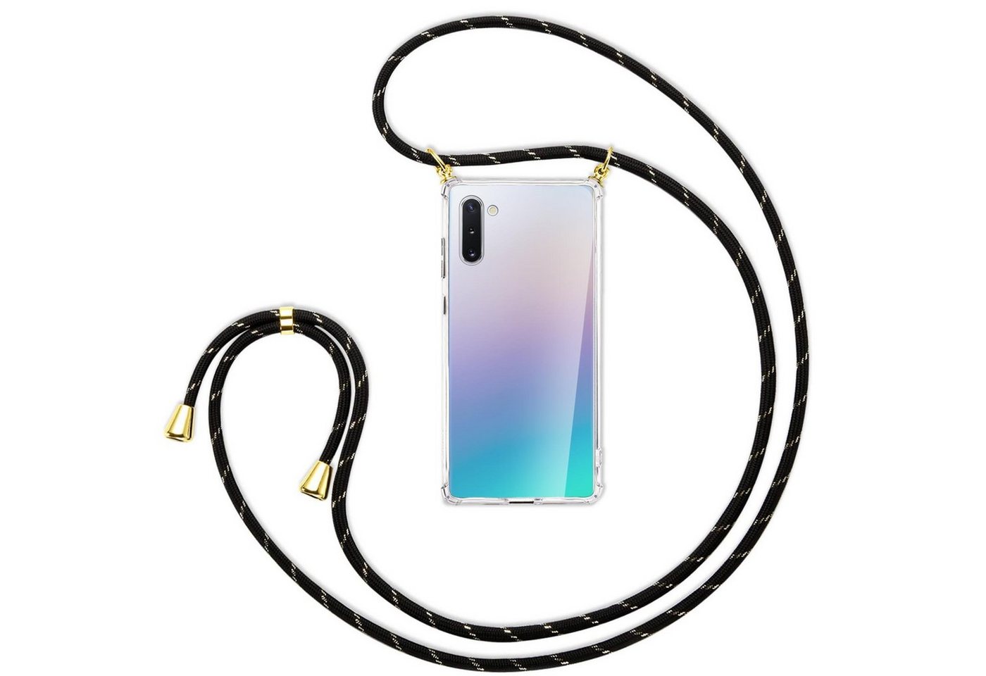 mtb more energy Handykette für RINGE OBEN Samsung Galaxy Note 10 (N970) [G], Umhängehülle mit Band [NC-073-G] von mtb more energy