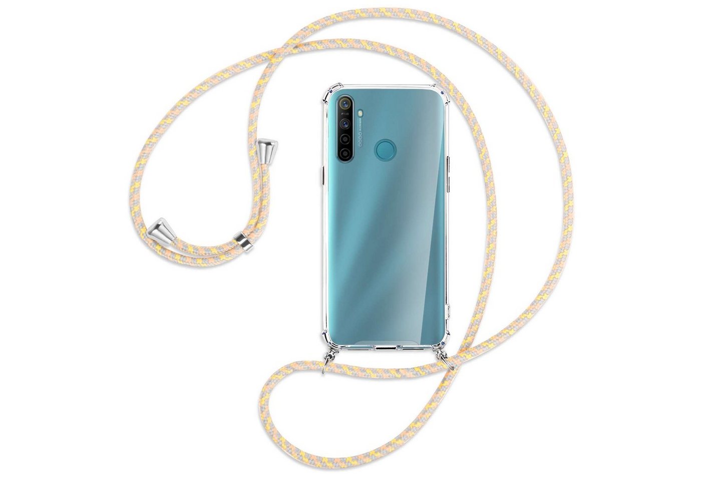 mtb more energy Handykette für Realme 5 (RMX1911, 6.5), Realme 5i (6.52) [S], Umhängehülle mit Band [NC-154-S] von mtb more energy