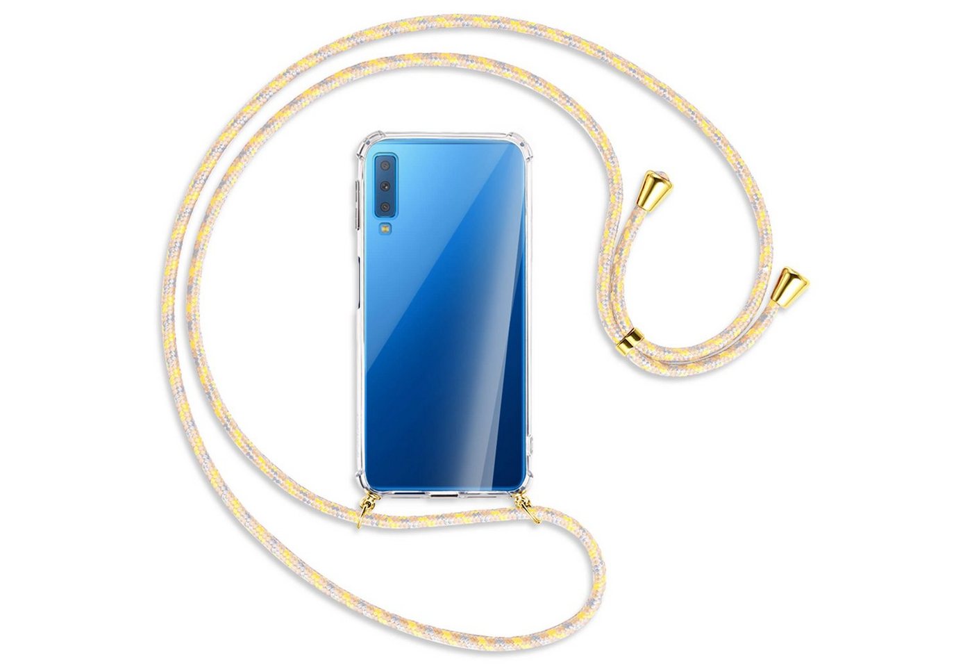 mtb more energy Handykette für Samsung Galaxy A7 2018 (A750 / 6.0) [G], Umhängehülle mit Band [NC-012-G] von mtb more energy