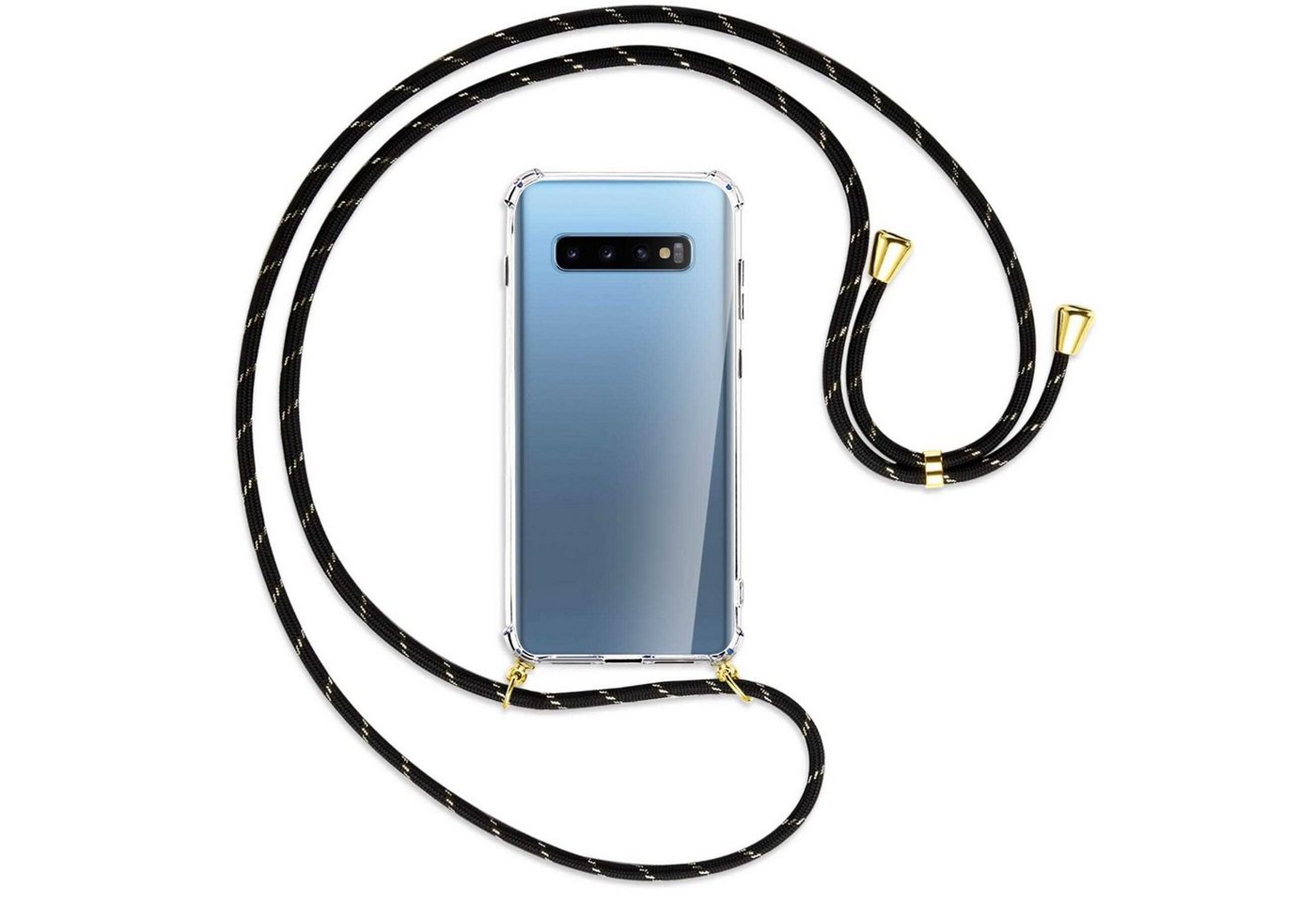 mtb more energy Handykette für Samsung Galaxy S10+ / S10 Plus (G975 / 6.4) [G], Umhängehülle mit Band [NC-032-G] von mtb more energy