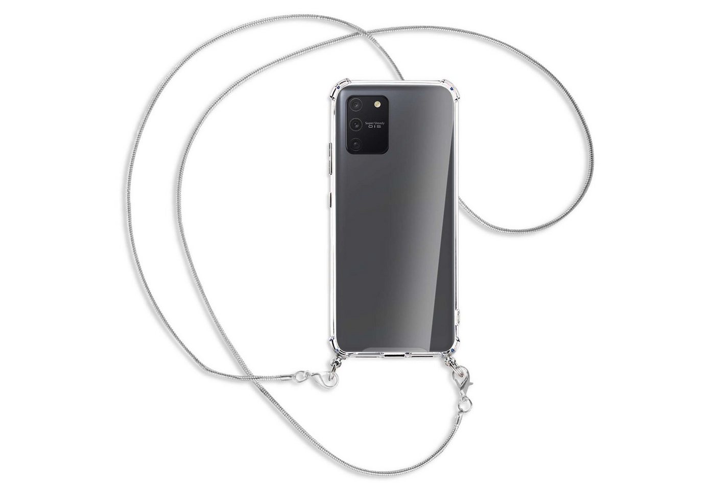 mtb more energy Handykette für Samsung Galaxy S10 Lite (6.7) [MK], Umhängehülle mit Metallkette [NC-150-MK] von mtb more energy