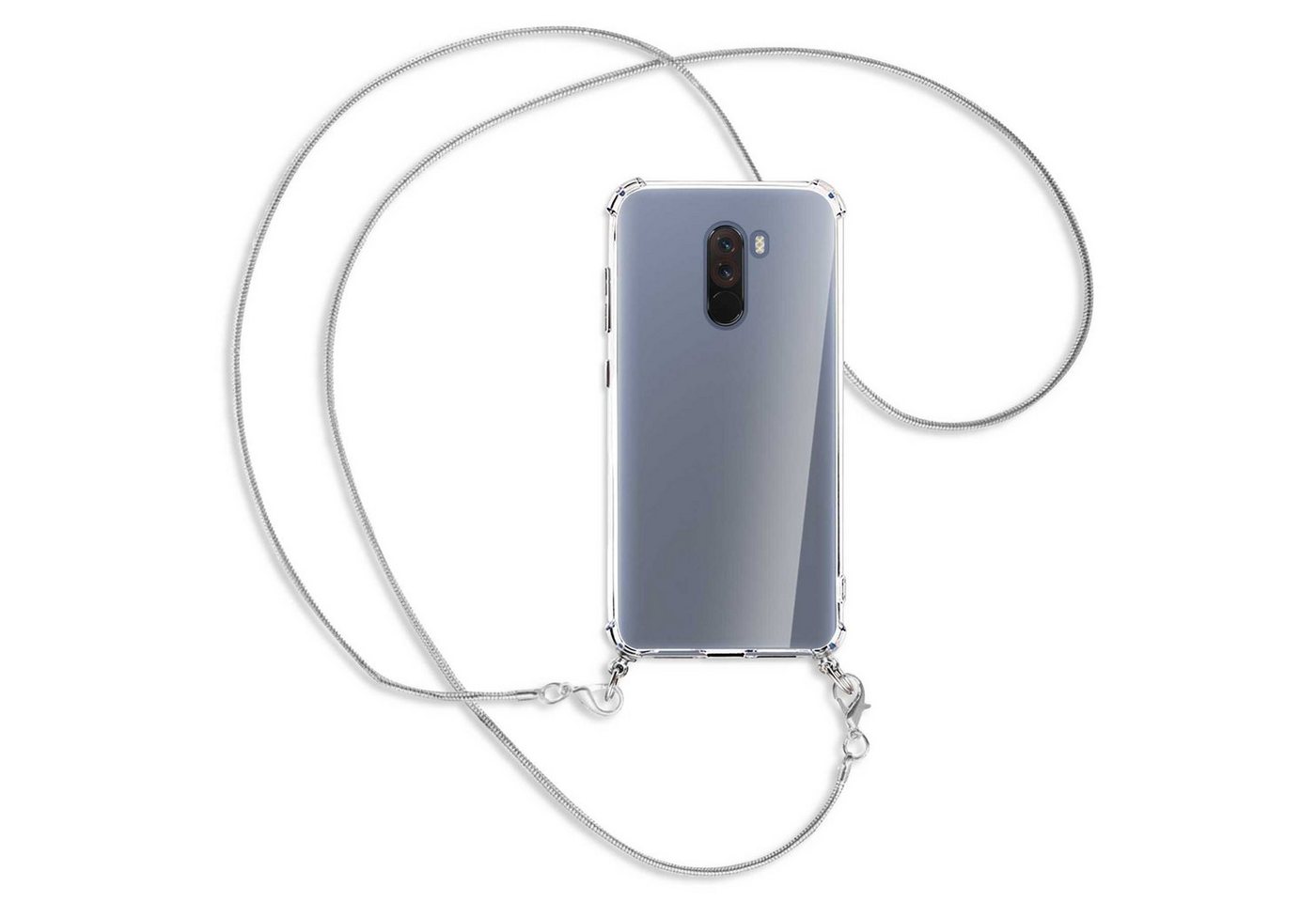 mtb more energy Handykette für Xiaomi Pocophone F1 (Poco F1, 6.18) [MK], Umhängehülle mit Metallkette [NC-045-MK] von mtb more energy