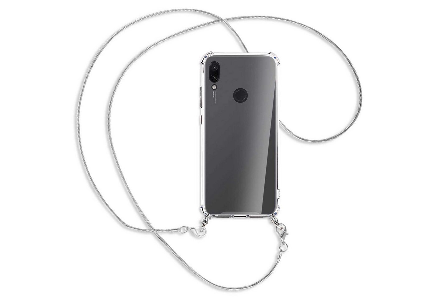 mtb more energy Handykette für Xiaomi Redmi Note 7 / Note 7 Pro (6.3) [MK], Umhängehülle mit Metallkette [NC-056-MK] von mtb more energy