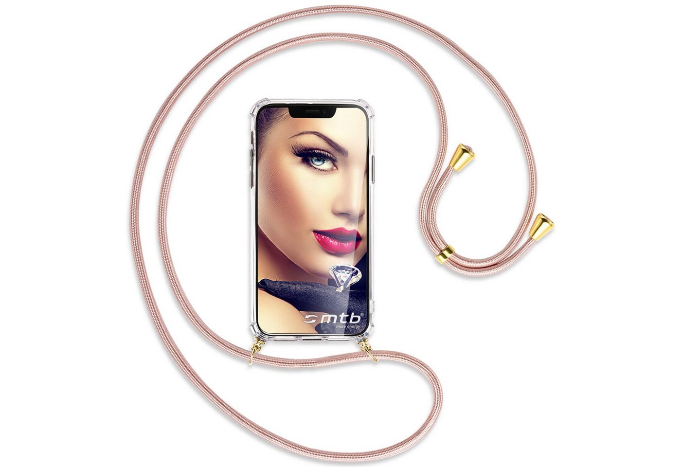 mtb more energy Handykette für Xiaomi Xiaomi Redmi Note 14 Pro 4G [NC-960-G], Umhängehülle mit Band [NC-960-G] von mtb more energy