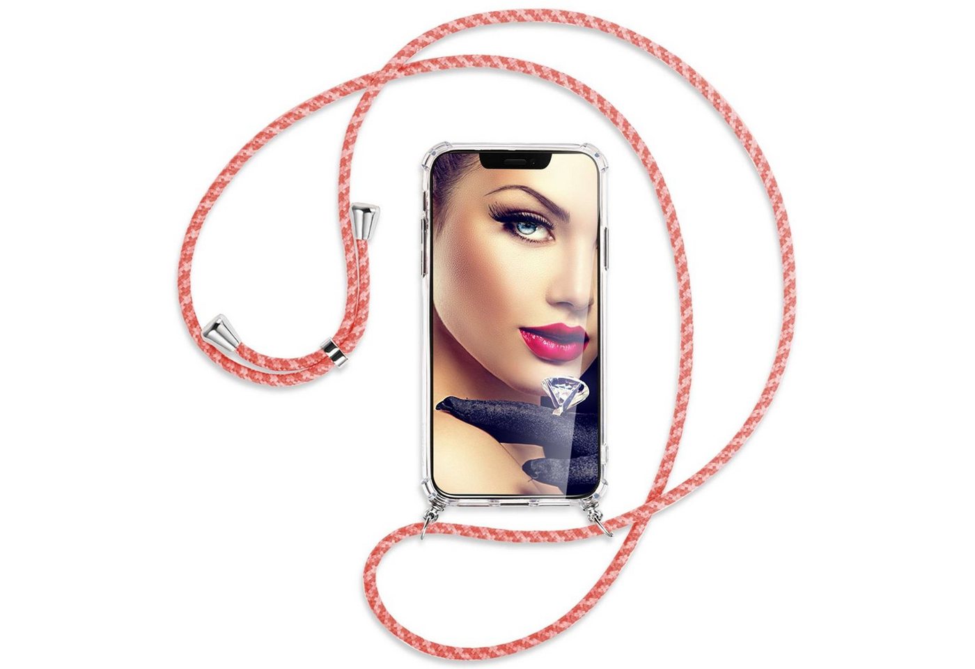 mtb more energy Handykette für Xiaomi Xiaomi Redmi Note 14 Pro 4G [NC-960-S], Umhängehülle mit Band [NC-960-S] von mtb more energy