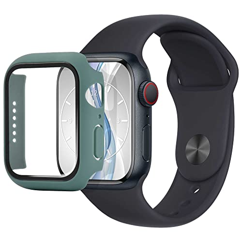 mtb more energy Hülle kompatibel mit Apple Watch 4, 5, 6, SE (40mm) - blaugrün - integrierter Displayschutz aus gehärtetem Glas - Rundum Schutz Bumper Gehäuse Schutzhülle Tempered Glass von mtb more energy