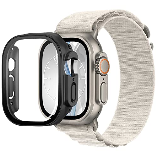 mtb more energy Hülle kompatibel mit Apple Watch Ultra, Ultra 2 - Graphit metallic - integrierter Displayschutz aus gehärtetem Glas - Rundum Schutz Bumper Gehäuse Schutzhülle Tempered Glass mtb more energy Hülle kompatibel mit Apple Watch Ultra, Ultra 2 - Graphit metallic - integrierter Displayschutz aus gehärtetem Glas - Rundum Schutz Bumper Gehäuse Schutzhülle Tempered Glass von mtb more energy