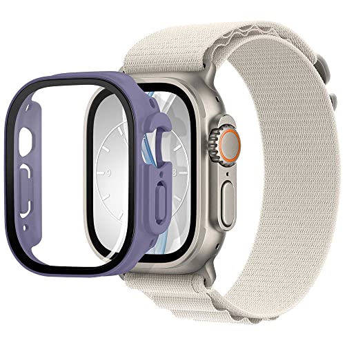 mtb more energy Hülle kompatibel mit Apple Watch Ultra, Ultra 2 - Lavendel blau - integrierter Displayschutz aus gehärtetem Glas - Rundum Schutz Bumper Gehäuse Schutzhülle Tempered Glass mtb more energy Hülle kompatibel mit Apple Watch Ultra, Ultra 2 - Lavendel blau - integrierter Displayschutz aus gehärtetem Glas - Rundum Schutz Bumper Gehäuse Schutzhülle Tempered Glass von mtb more energy