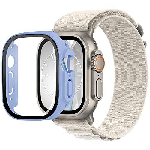 mtb more energy Hülle kompatibel mit Apple Watch Ultra, Ultra 2 - Pastellblau - integrierter Displayschutz aus gehärtetem Glas - Rundum Schutz Bumper Gehäuse Schutzhülle Tempered Glass mtb more energy Hülle kompatibel mit Apple Watch Ultra, Ultra 2 - Pastellblau - integrierter Displayschutz aus gehärtetem Glas - Rundum Schutz Bumper Gehäuse Schutzhülle Tempered Glass von mtb more energy