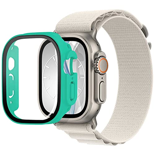 mtb more energy Hülle kompatibel mit Apple Watch Ultra, Ultra 2 - türkis - integrierter Displayschutz aus gehärtetem Glas - Rundum Schutz Bumper Gehäuse Schutzhülle Tempered Glass mtb more energy Hülle kompatibel mit Apple Watch Ultra, Ultra 2 - türkis - integrierter Displayschutz aus gehärtetem Glas - Rundum Schutz Bumper Gehäuse Schutzhülle Tempered Glass von mtb more energy
