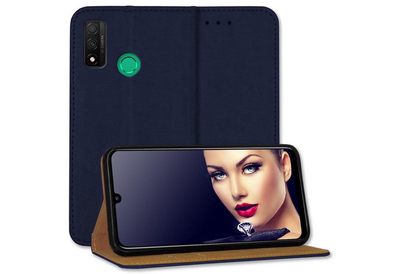 mtb more energy Smartphone-Hülle Bookstyle Hülle Business für Huawei P Smart 2020 (6.21) - dunkelblau von mtb more energy