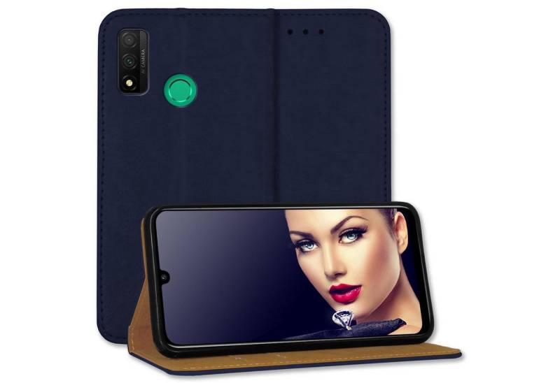 mtb more energy Smartphone-Hülle Bookstyle Hülle Business für Huawei P Smart 2020 (6.21) - dunkelblau von mtb more energy