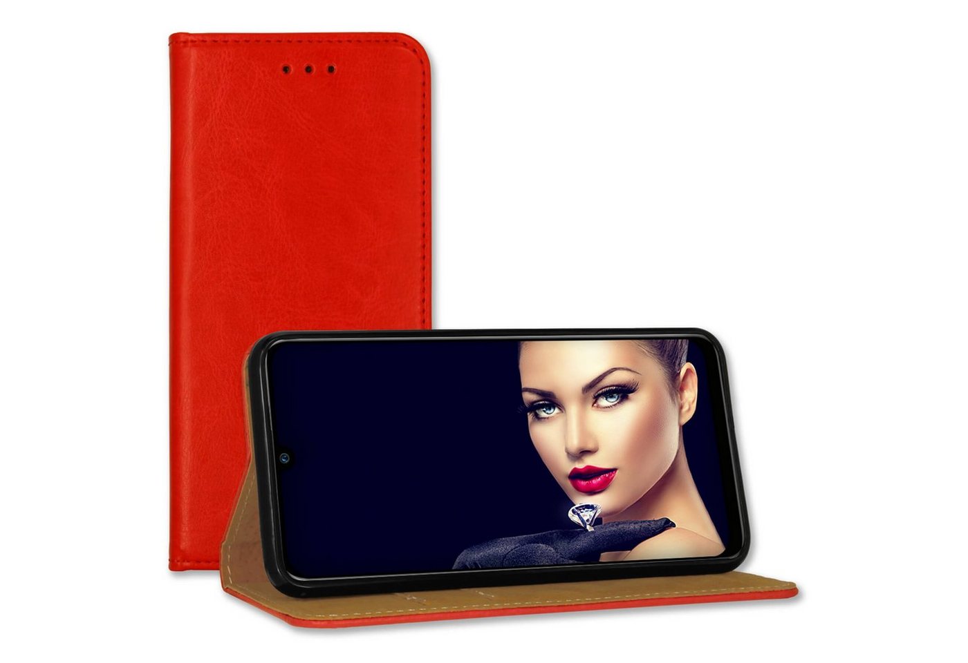 mtb more energy Smartphone-Hülle Bookstyle Business - Farbe rot, für: Xiaomi 11T, 11T Pro (6.67) von mtb more energy