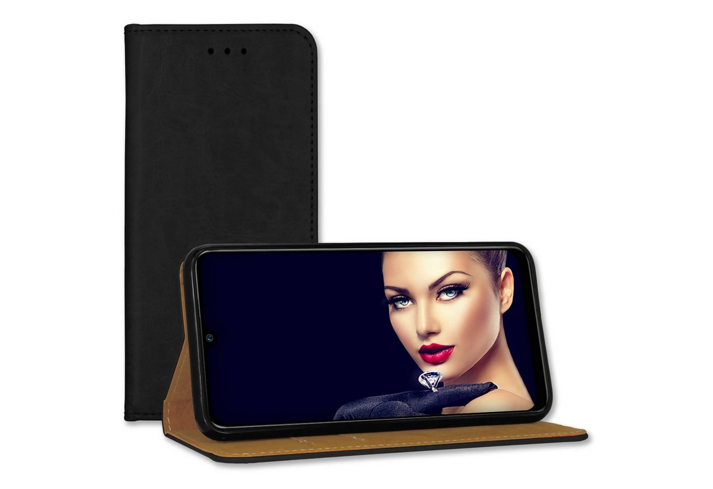 mtb more energy Smartphone-Hülle Bookstyle Hülle Business für Motorola Edge 20 Pro (6.7) - schwarz von mtb more energy